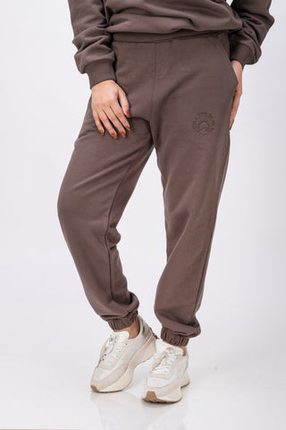 Organic Cotton Chunky Knit Wellness Jogger - CHOCOLATE BROWN