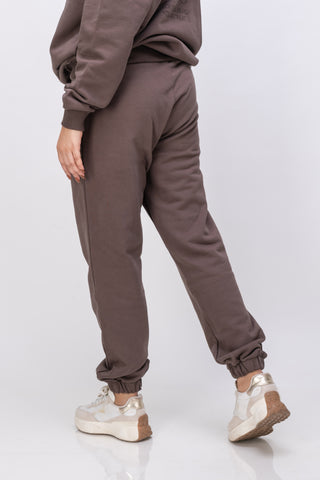 Organic Cotton Chunky Knit Wellness Jogger - CHOCOLATE BROWN